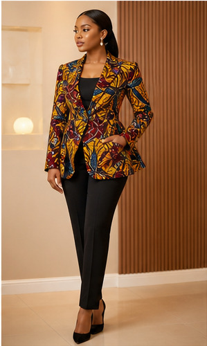 Ankara Blazer Trouser Set