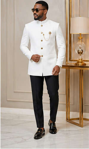 White Mandarin Jacket