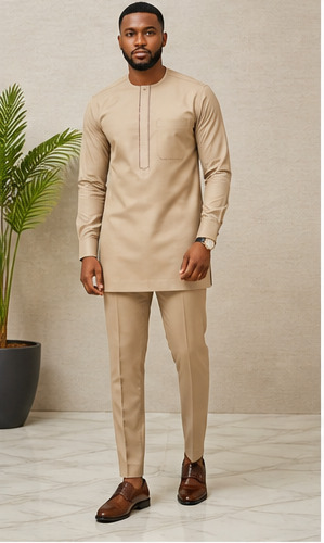 Sand Senator Trouser Set
