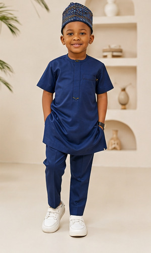 Boy's Navy Native Set