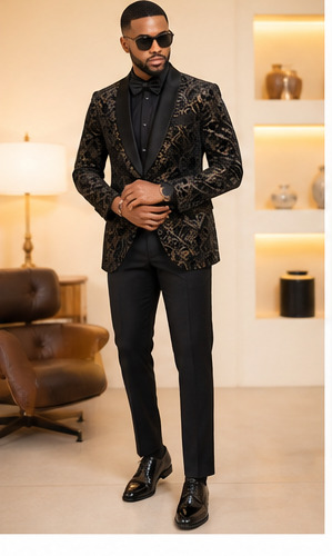 Black Embellished Dinner Jacket